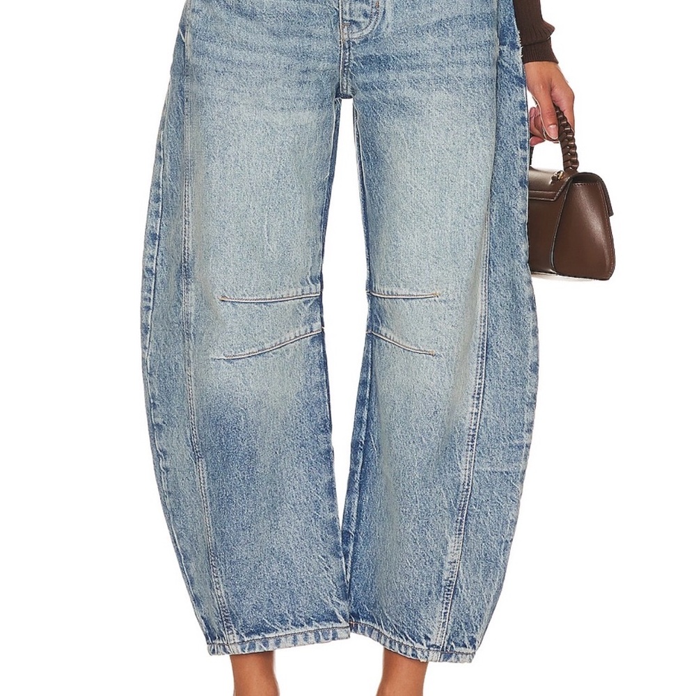 Free People good luck mid rise Barrel Jeans